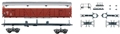 Крытый грузовой вагон ex (сборная модель) ROCO HO (66646)